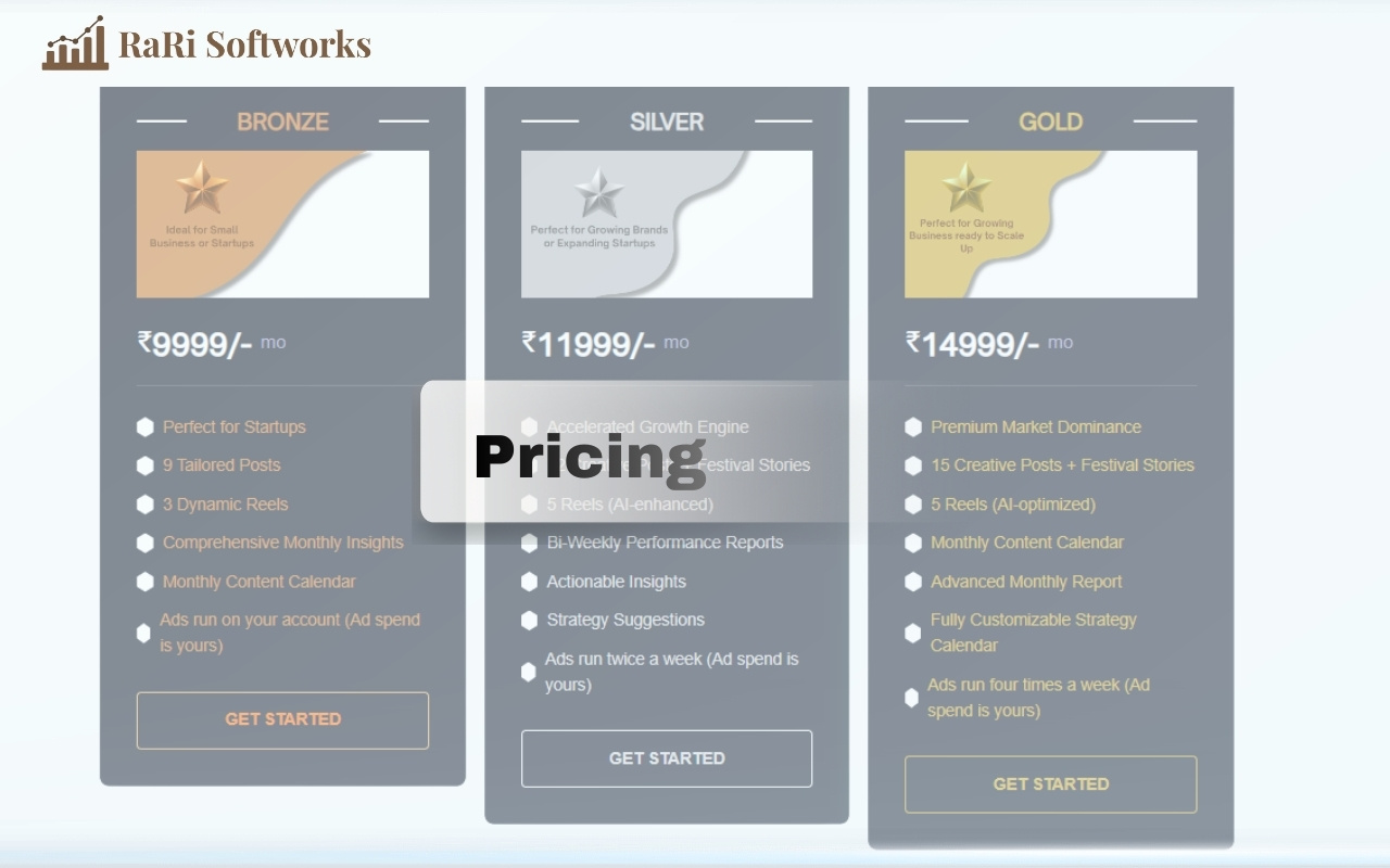 RaRi Softworks Pricing Plans