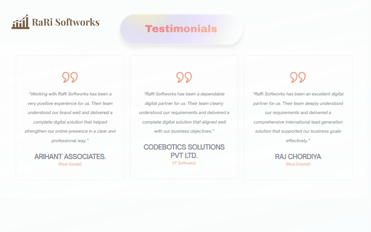 RaRi Softworks Testimonials